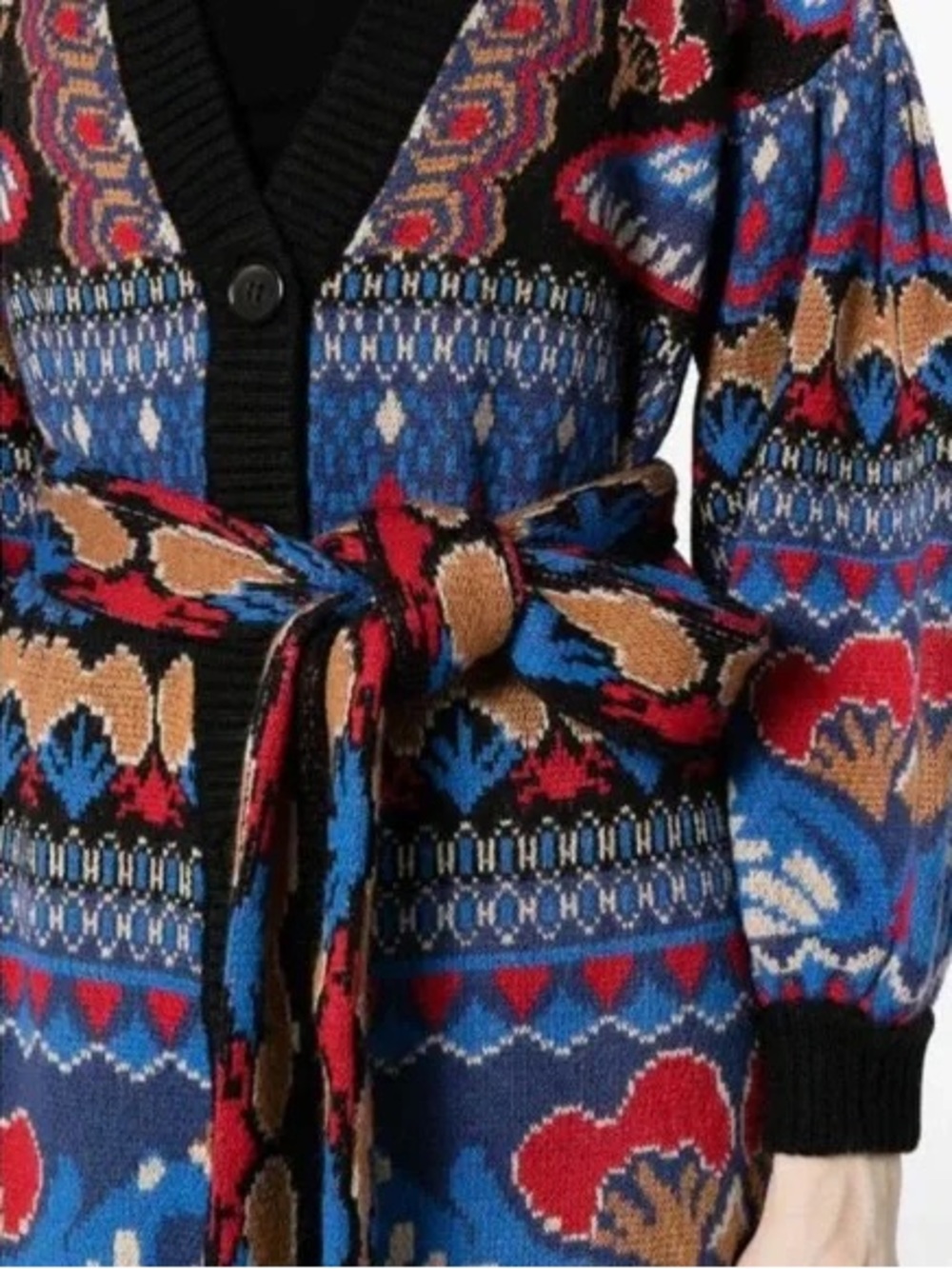 $345 Farm Rio Ainika long sleeve cardigan sz Small Oversized - Picture 2 of 5